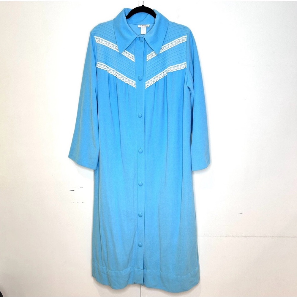 Vintage Deena 70s Loungewear Velour Robe House Coat